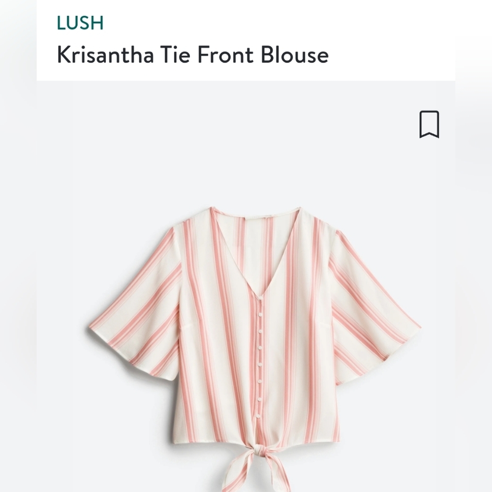 Lush tie front blouse. Size small